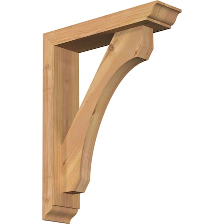 Ekena Millwork Legacy Traditional Smooth Bracket w/ Offset Brace, Western Red Cedar, 3 1/2"W x 14"D x 18"H BKT0402X14X18LEC01SWR